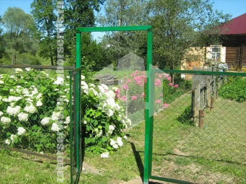 Забор из сетки рабицы в натяг секционный 109 метров