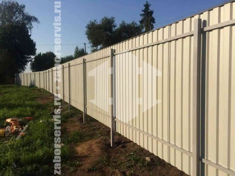 Забор из профнастила 115 метров
