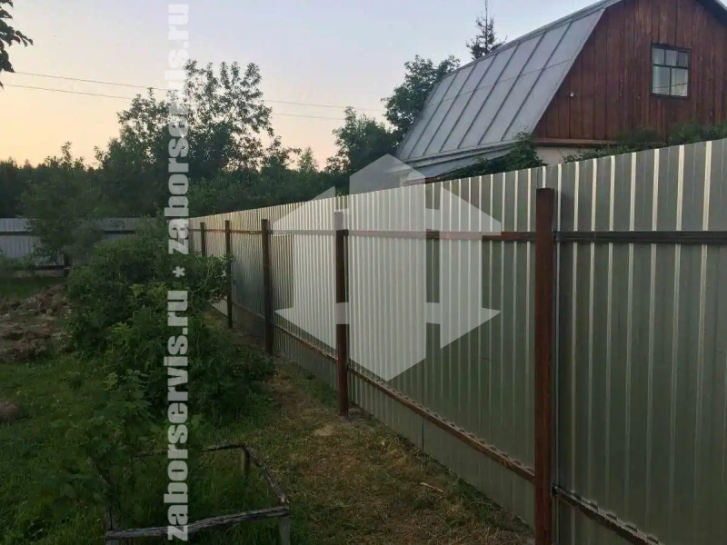 Оцинкованный забор из профнастила 85 метров