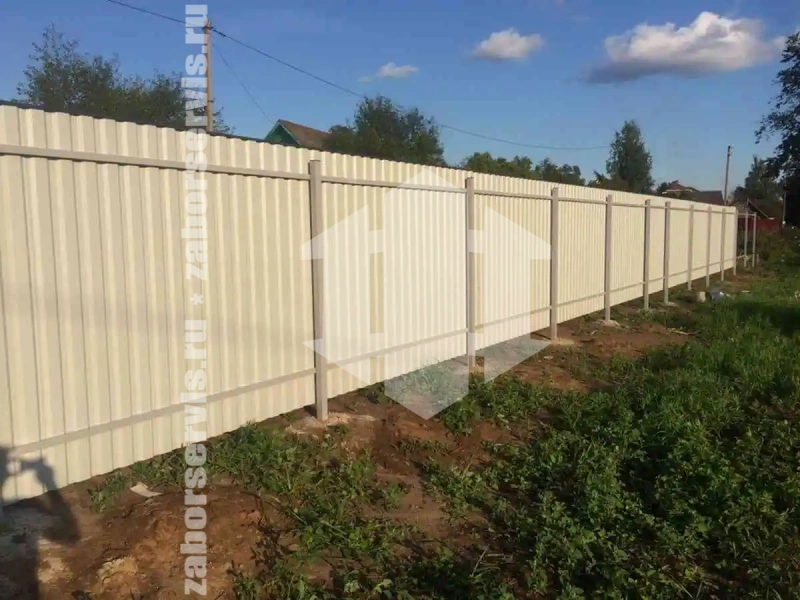 Забор из профнастила 115 метров