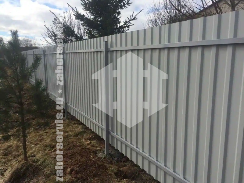 Забор из профнастила 58 метров