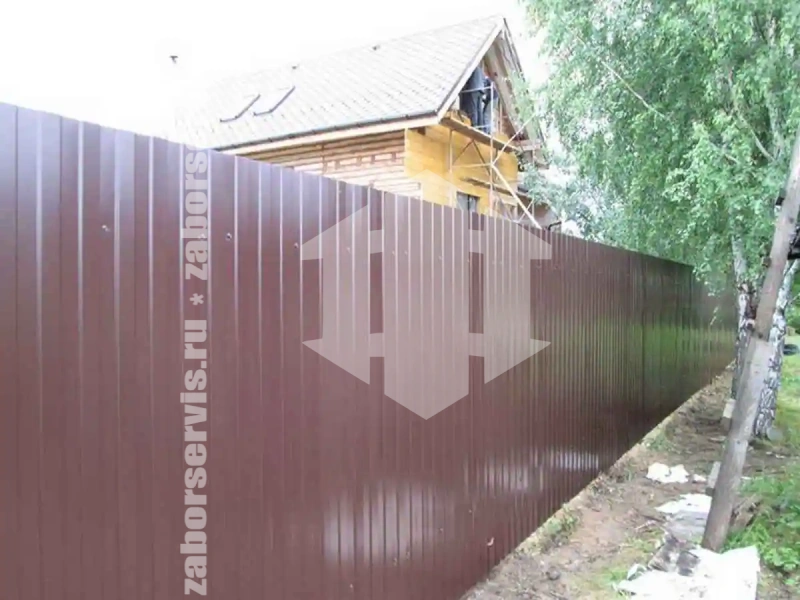 Забор из профнастила 91 метр