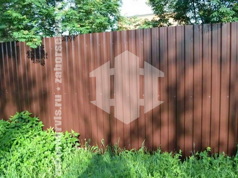 Забор из профнастила 89 метров