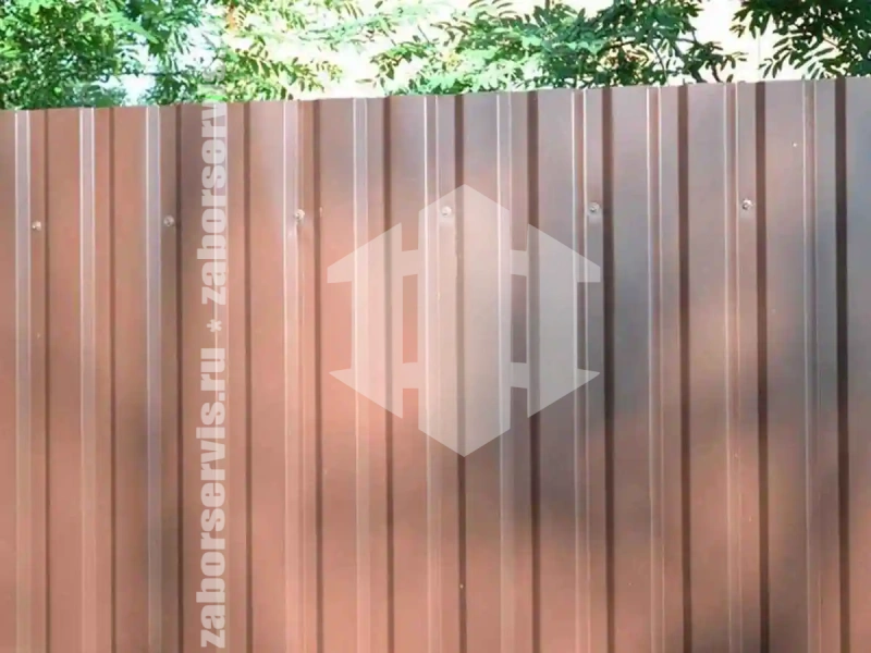 Забор из профнастила 89 метров