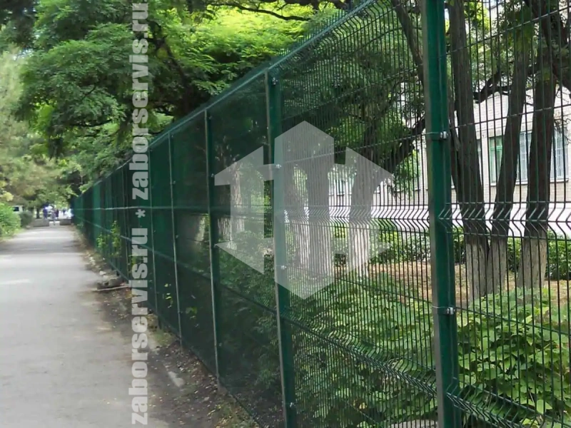 3D заборы для школы 90 метров высота 2,0м