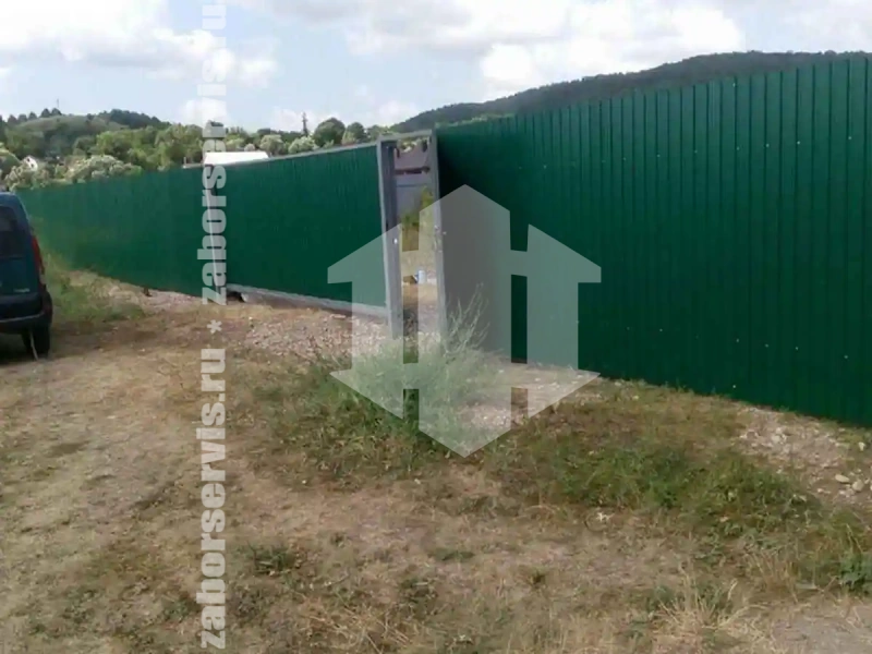 Забор из профнастила 47 метров