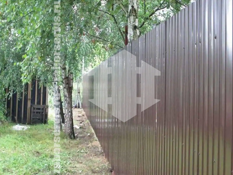 Забор из профнастила 91 метр