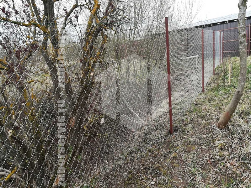 Забор из сетки рабицы в натяг с протяжкой арматуры 200 метров
